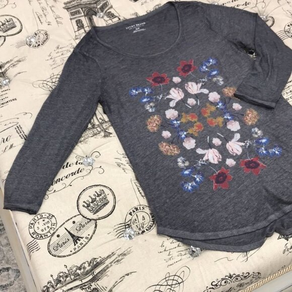 Lucky Brand Botanical Mandala Floral Print T-Shirt - Picture 4 of 7